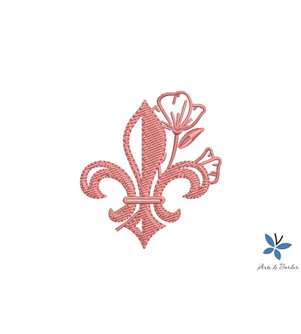Matriz de Bordado Flor de Liz 004