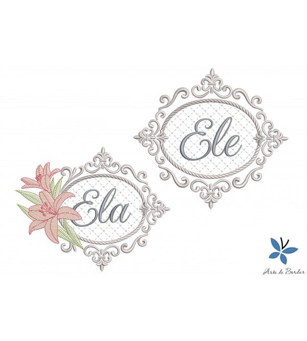 Matrizes de Bordado Ele E Ela 001