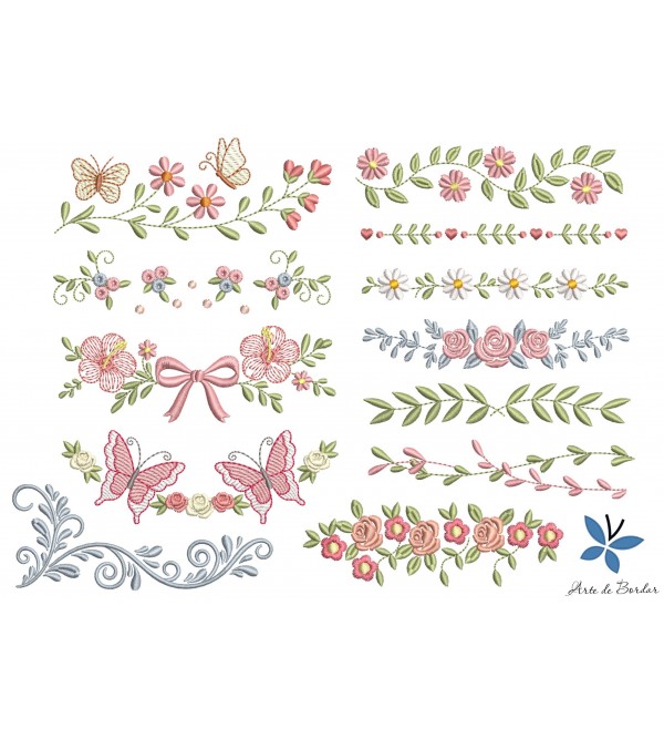 Matrizes de Bordado Ramos e Flores 002