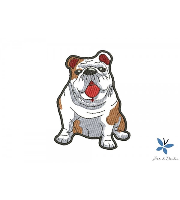 Matriz de Bordado Cachorrinho Bulldog 004