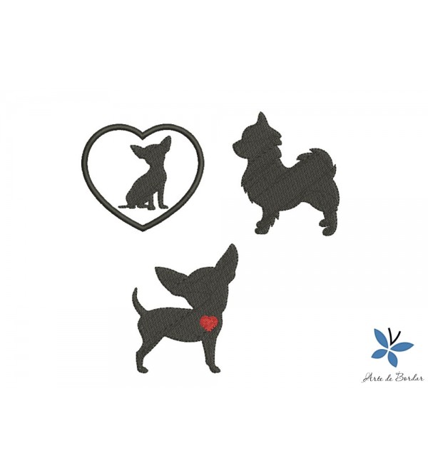 Matriz de Bordado Cachorrinhos Chihuahua 001