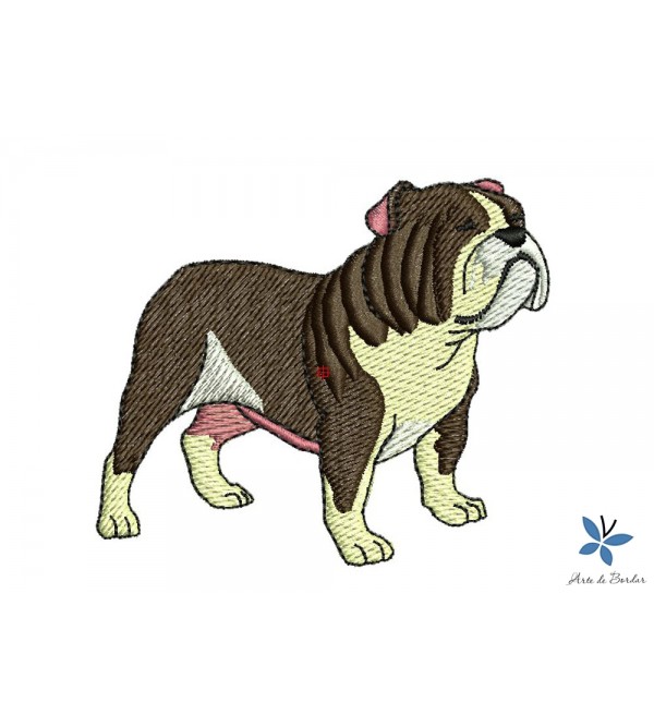 Matriz de Bordado Cachorrinho Bulldog 003