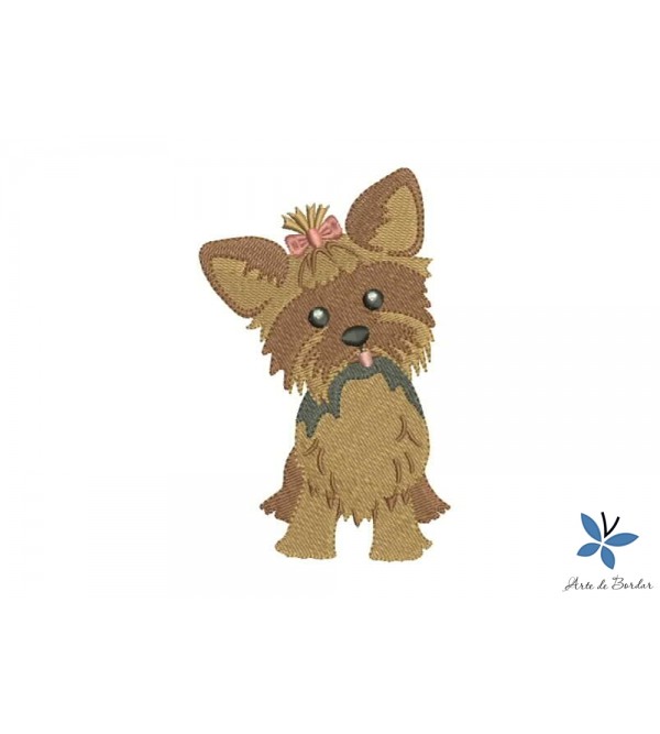 Matriz de Bordado Cachorrinho Yorkshire 005