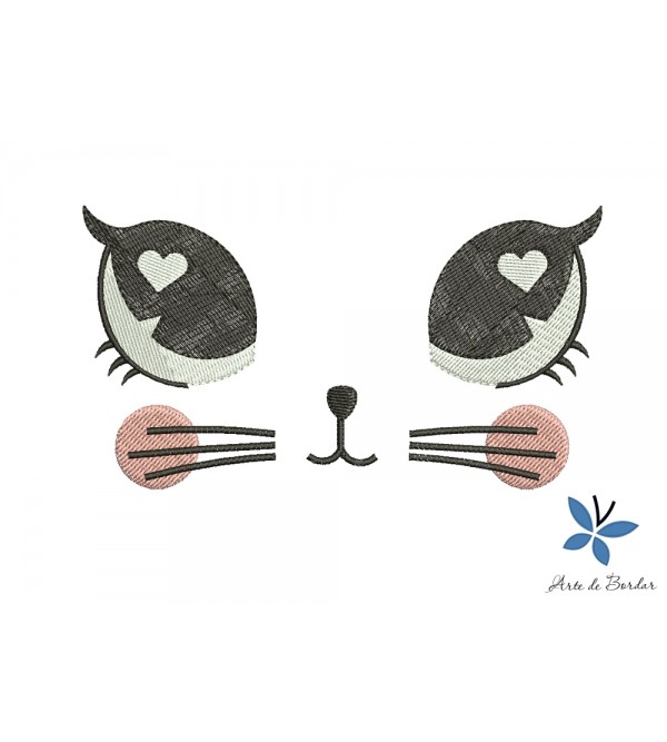 Matriz de Bordado Carinha de Gatinho 002