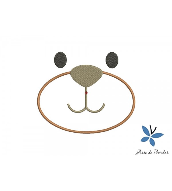 Matriz de Bordado Carinha de urso 001