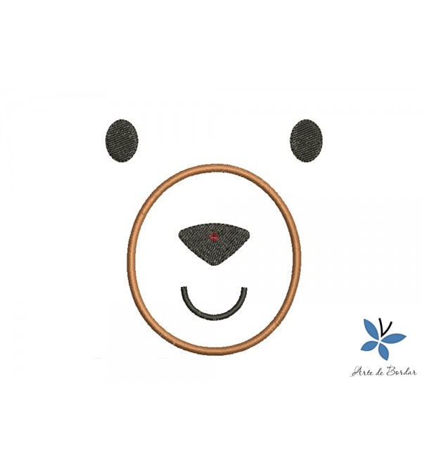 Matriz de Bordado Carinha de urso 003