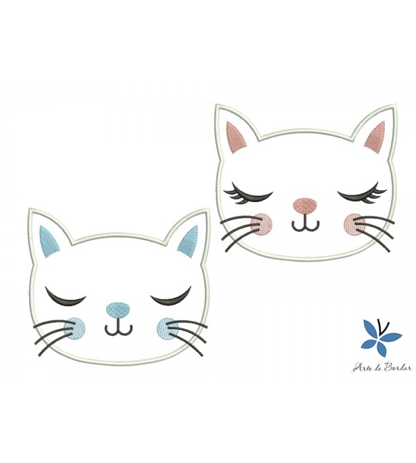 Matrizes de Bordado Carinha de Gatinho 001