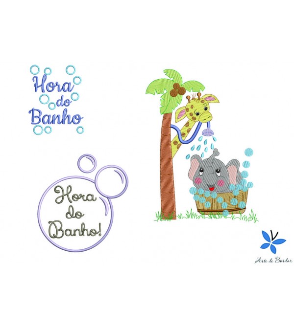 Matrizes de Bordado Hora do Banho 003