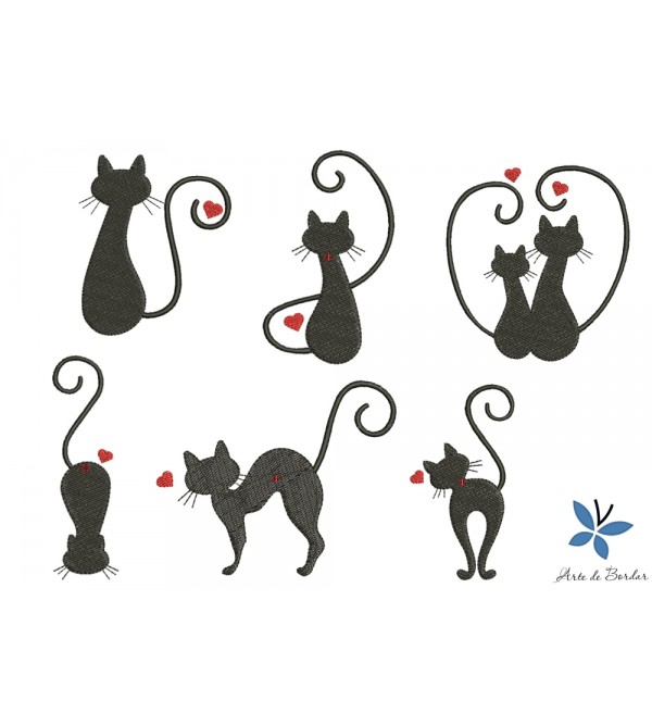 Matrizes de Bordado Coleção Gatinhos 004