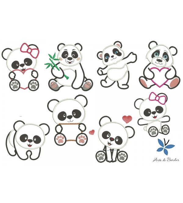 Matrizes de Bordado Pandas 004