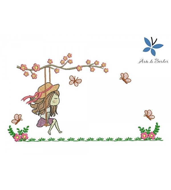 Matriz de Bordado Menina 004