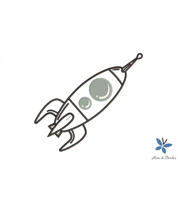 Matriz de Bordado Foguete espacial 007