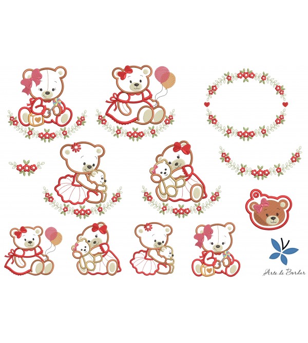 Matrizes de Bordado Coleção Ursinhos 069