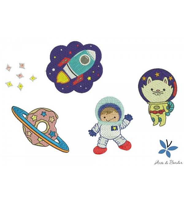 Matrizes de Bordado Coleção Astronauta 001