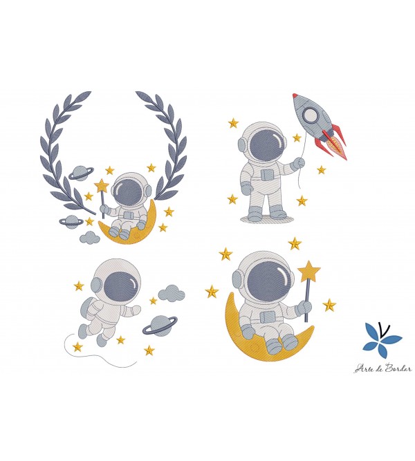 Matrizes de Bordado Coleção Astronauta 005