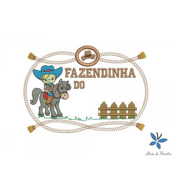 Matriz de Bordado Moldura Fazendinha 001