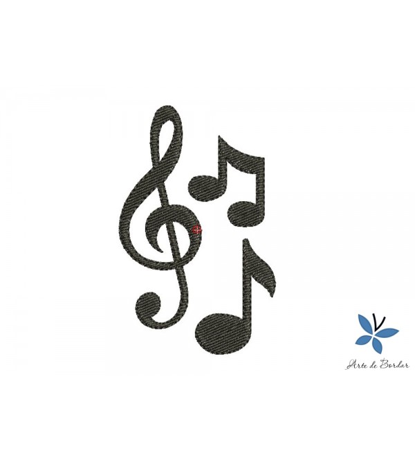 Matriz de Bordado Notas Musicais 005