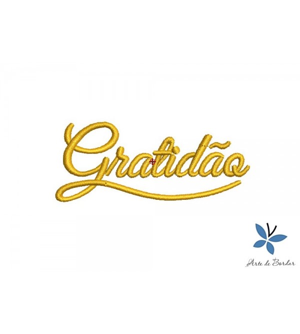 Matriz de Bordado Gratidão 001
