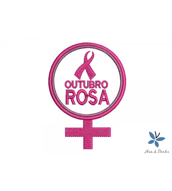 Matriz de Bordado Outubro Rosa 001