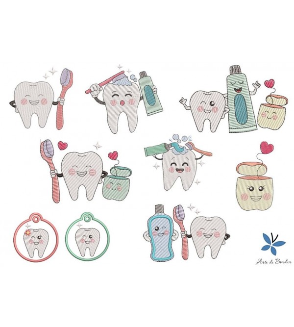 Matrizes de Bordado Dentinhos 006