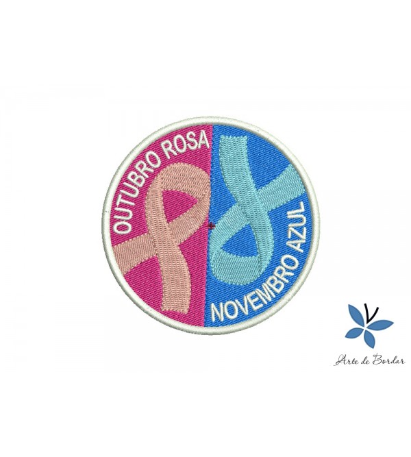 Matriz de Bordado Outubro Rosa, Novembro Azul 003