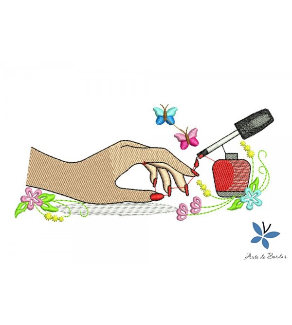 Matriz de Bordado Manicure 002