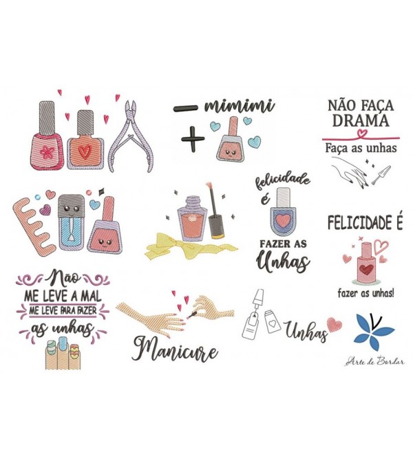 Matrizes de Bordado Coleção Esmaltes 002