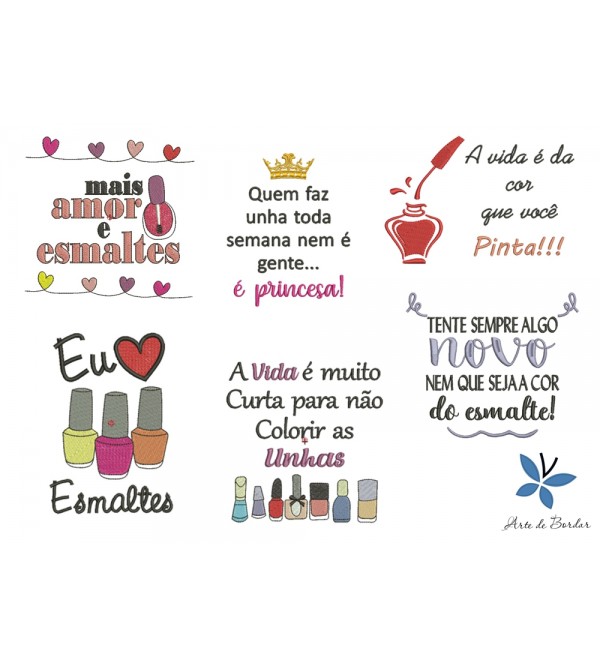 Matrizes de Bordado Coleção Esmaltes 001