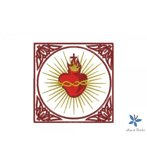 Matriz de Bordado Alfaia Sagrado Coração 001