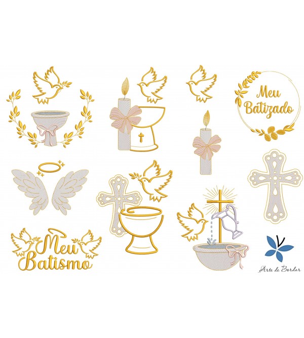 Matrizes de Bordado Coleção Meu Batizado 006