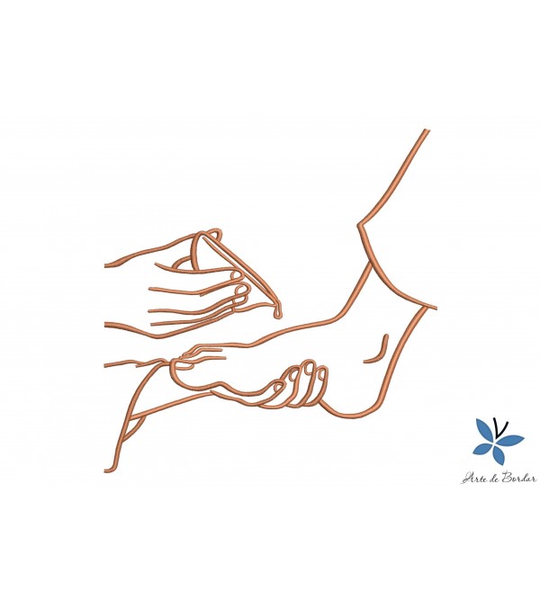 Matriz de Bordado Lava Pés 005