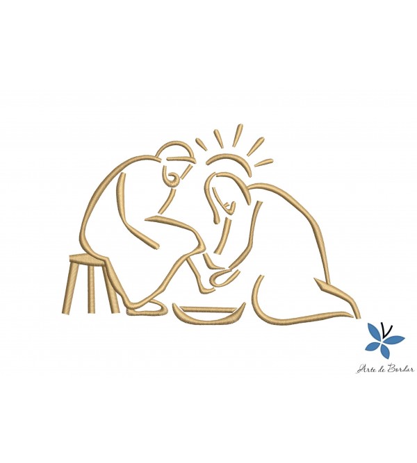 Matriz de Bordado Lava Pés 006