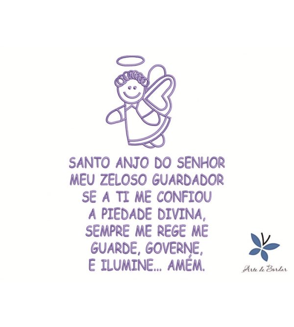 Matriz de Bordado Oração do Santo Anjo 001