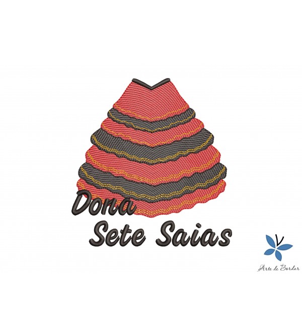 Matriz de Bordado Dona Sete Saias 001