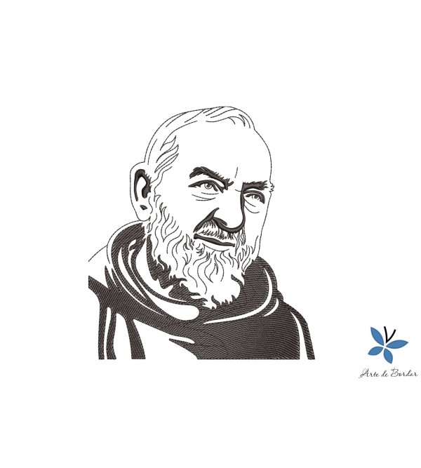 Matriz de Bordado Padre Pio 001