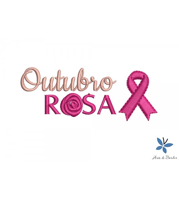Matriz de Bordado Outubro Rosa 005