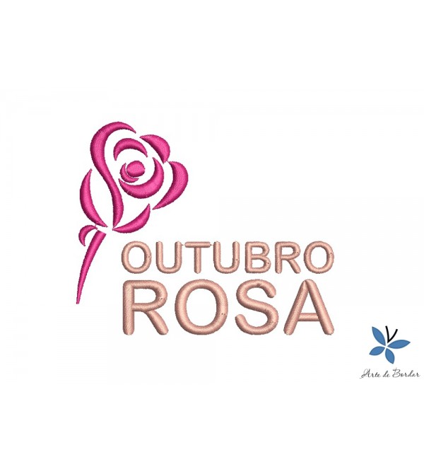 Matriz de Bordado Outubro Rosa 007