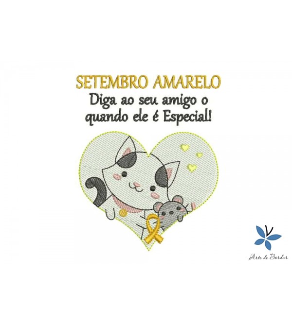 Matriz de Bordado Setembro Amarelo 004
