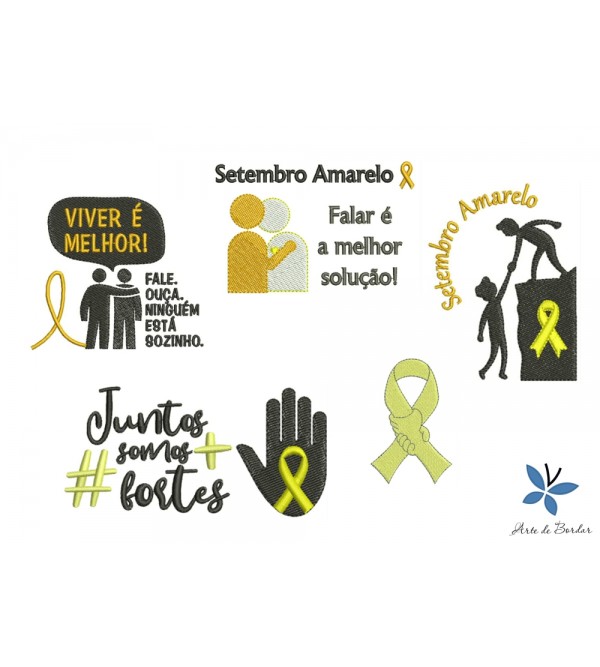 Matrizes de Bordado Setembro Amarelo 002
