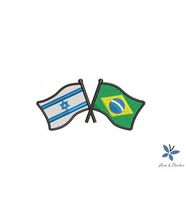 Matriz de Bordado Brasil e Israel 001
